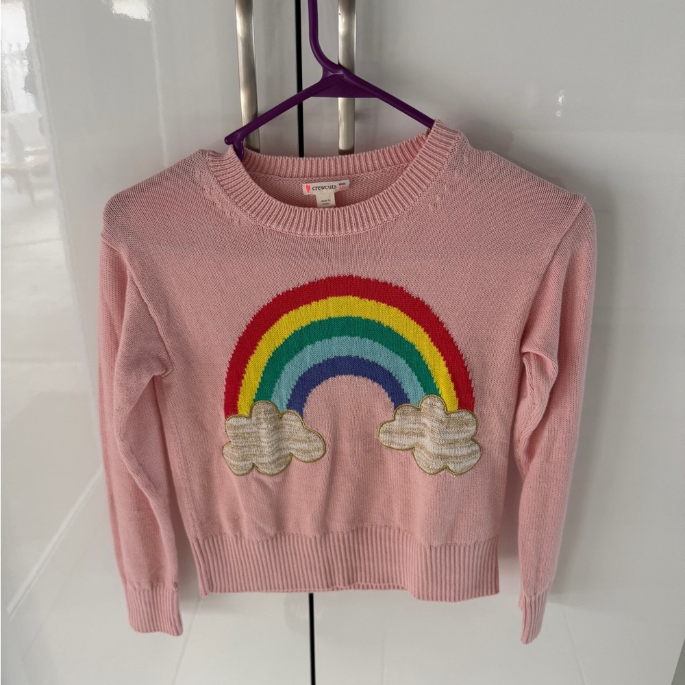 Crewcuts Pink Rainbow Sweater